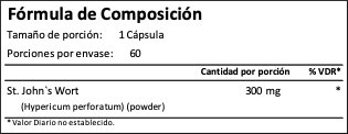 St. John's Wort 300mg 60 caps - Imagen 2