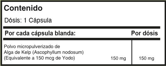Kelp 150mg 60caps - Imagen 2