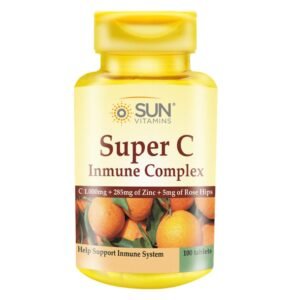 Super C Immune Complex 1000mg + 285mg Zinc +5mg Rose Hips 100tabs